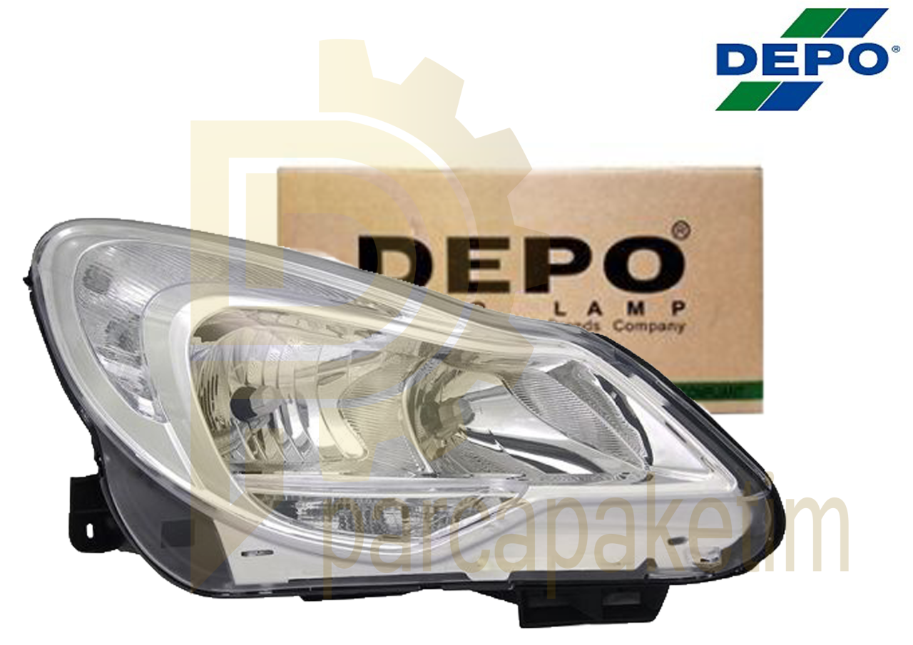 Opel Corsa D Far Sağ Krom 2010-2014 [Makyajlı] [DEPO]