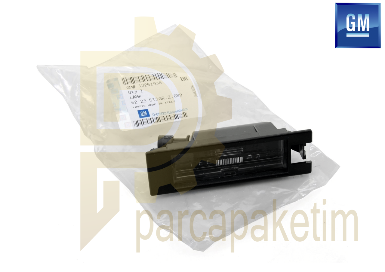 Opel Corsa E Plaka Lambası [Orijinal GM]